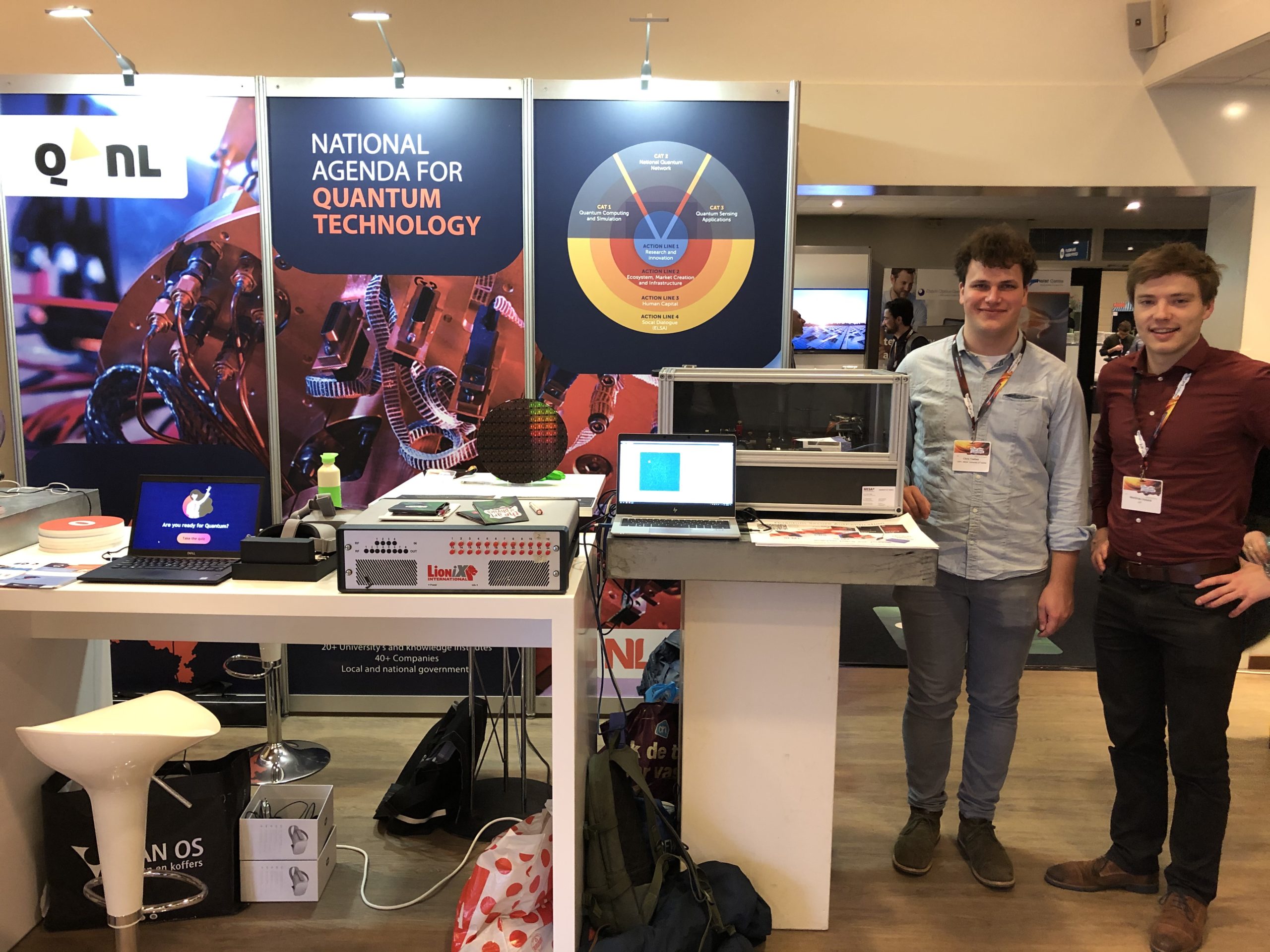 Chris en Matthijs bij de QSA demo